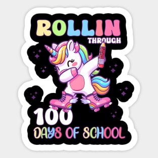 100 Days of School Girls Teacher 100th Day Unicorn Sticker